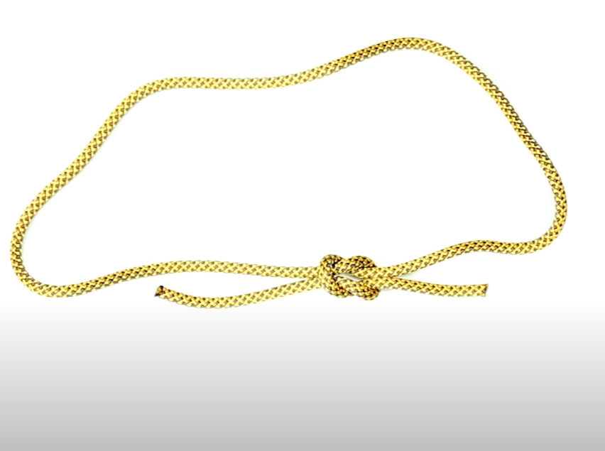 boucle corde avec noeud plat