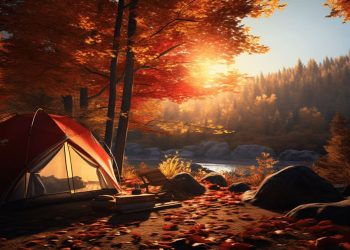 camping d'automne au quebec image AI