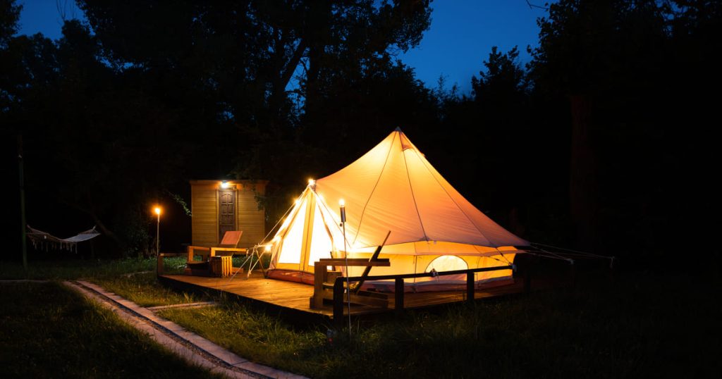 glamping camping de luxe