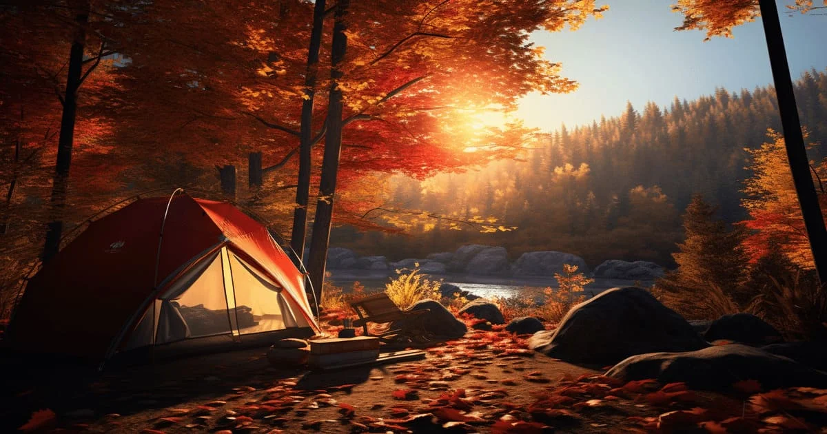 camping d'automne au quebec image AI
